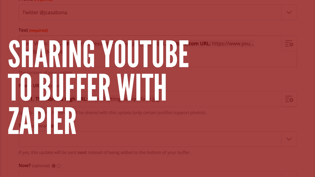 Sharing YouTube to Buffer with Zapier